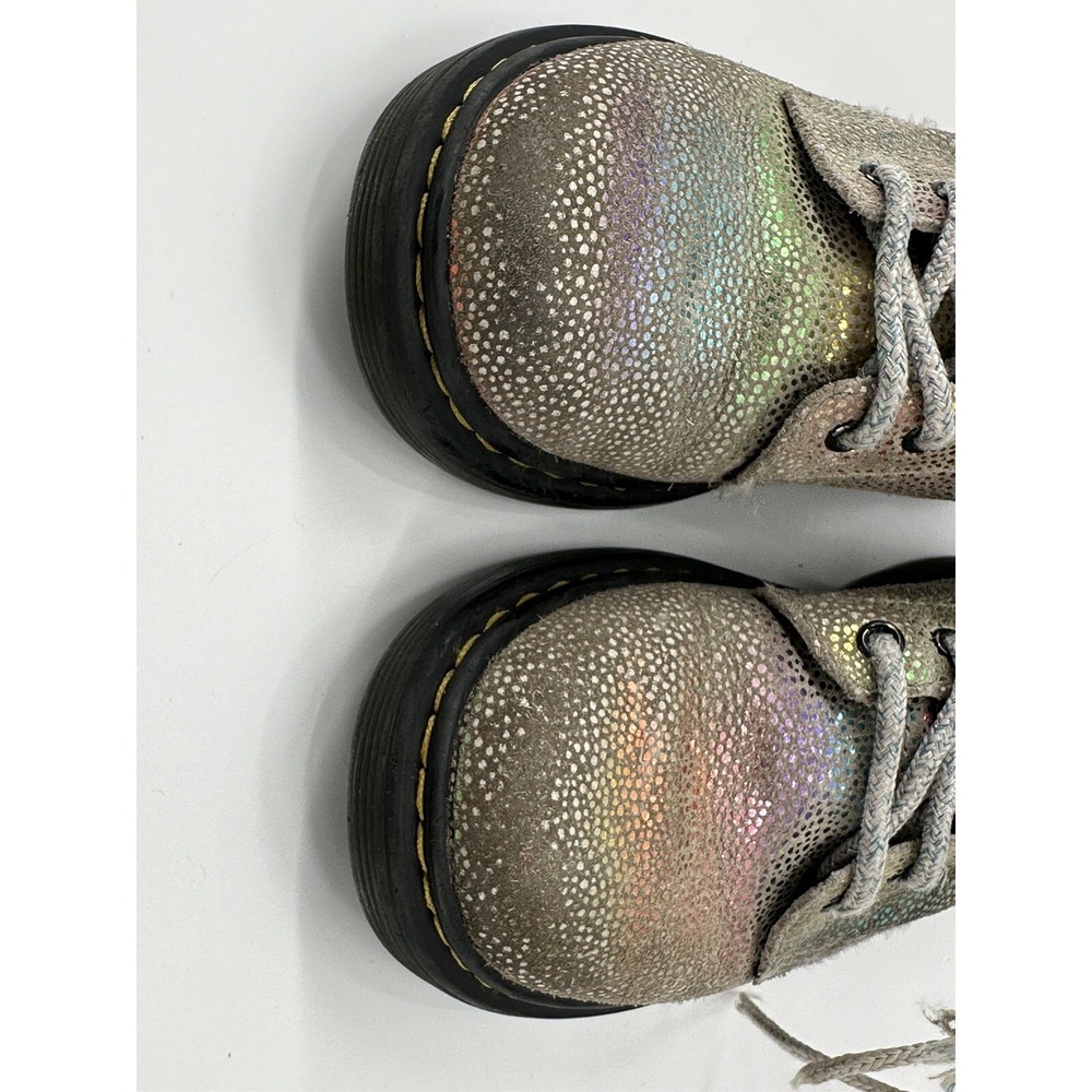 Dr. Martens 1460 Pascal J Rainbow Iridescent Metallic Zip Boots Girls Youth‎ 12 - Picture 13 of 15